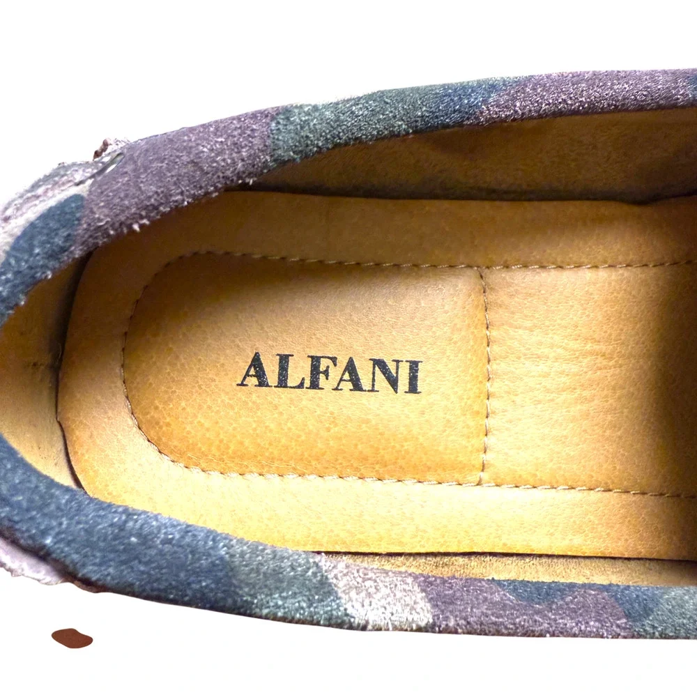 ALFANI Bromley Men's 12M Suede Driving Loafers Camo Comfortable Flat Shoes